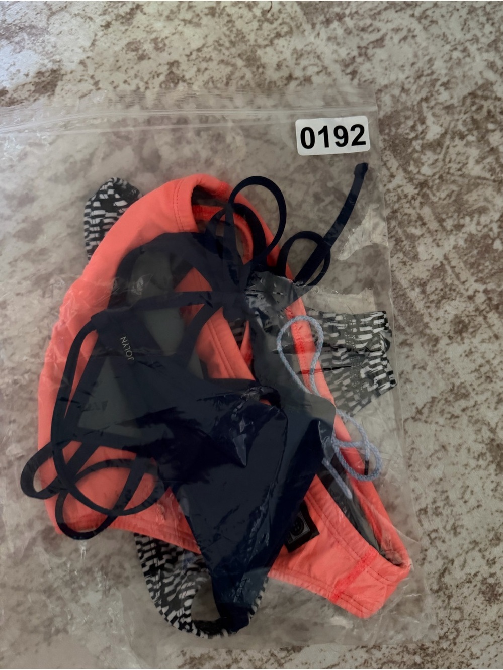Jolyn Tomcat Solid Bikini Top S Navy Blue - Picture 6 of 6